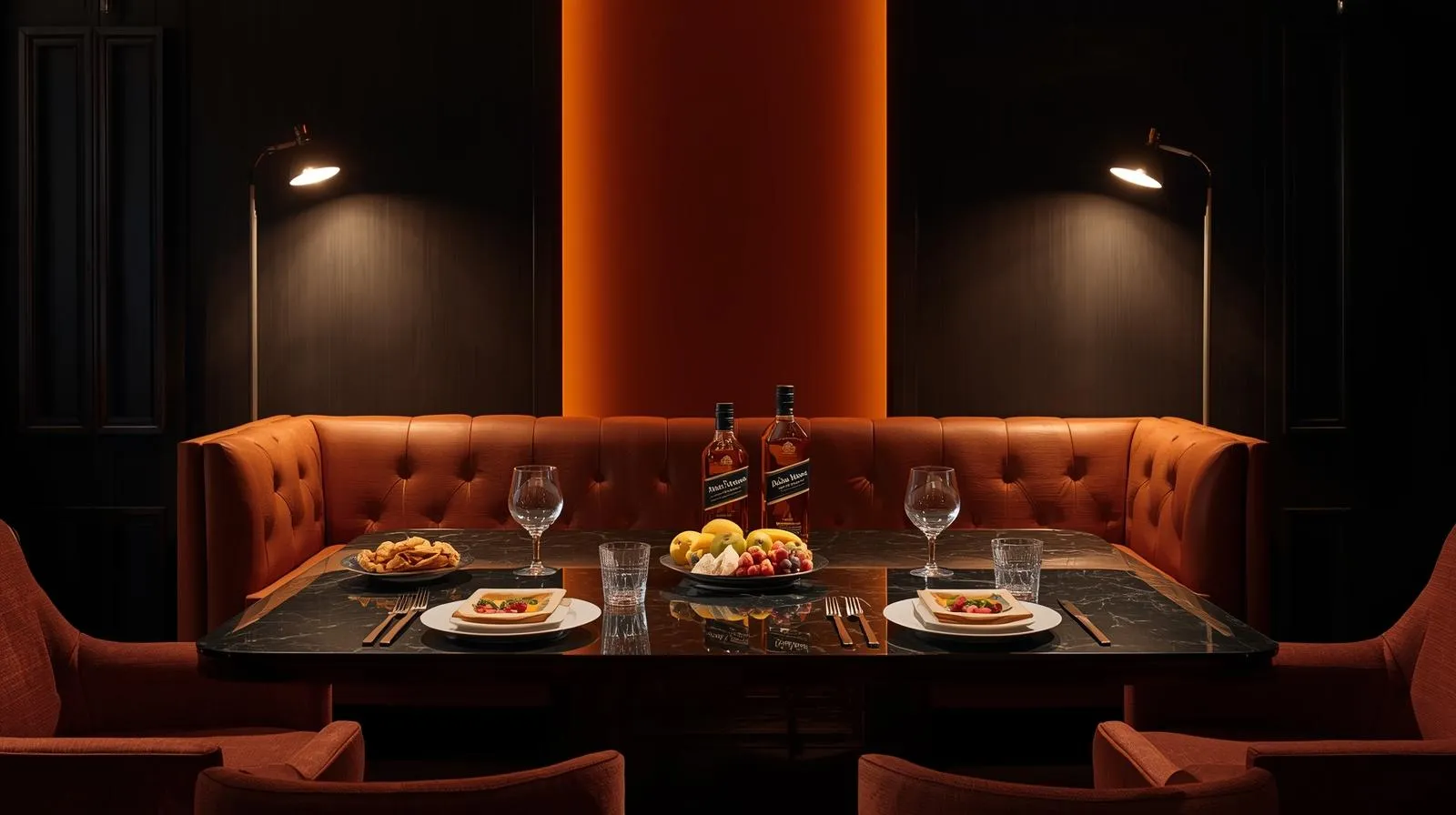 비즈니스 미팅에 최적화된 고급 룸 내부 전경