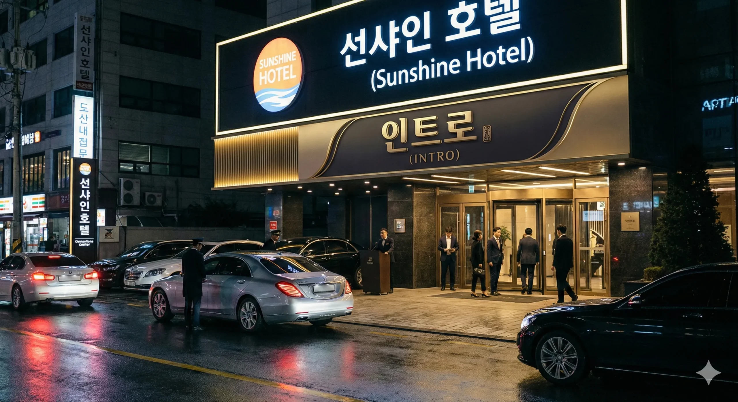 강남 선샤인호텔 인트로 쩜오의 전경