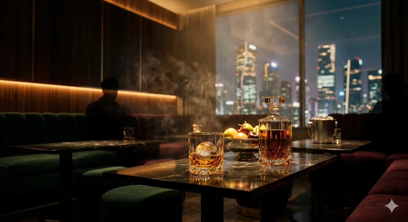 강남쩜오 하이엔드 라운지 룸 전경