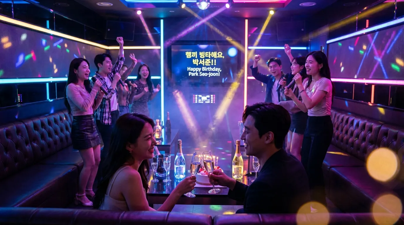 강남 퍼블릭 가라오케 생일파티 아베크 라운지