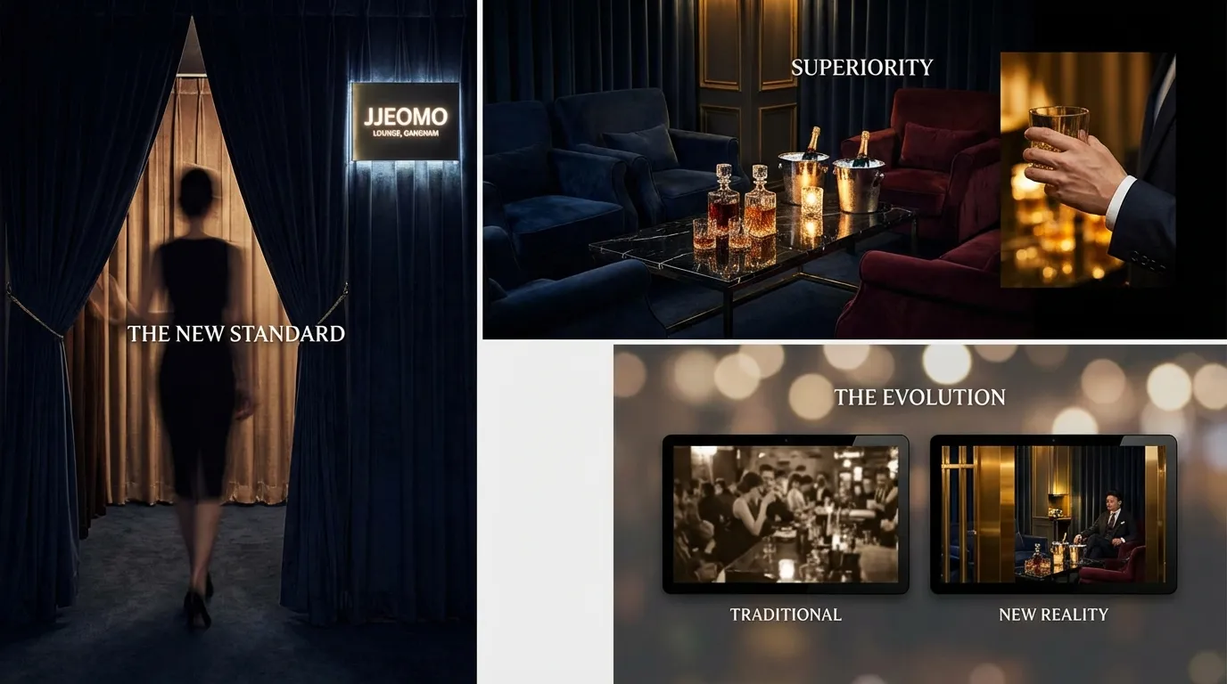 강남 쩜오 텐프로 텐카페 럭셔리 라운지 사이즈 비교